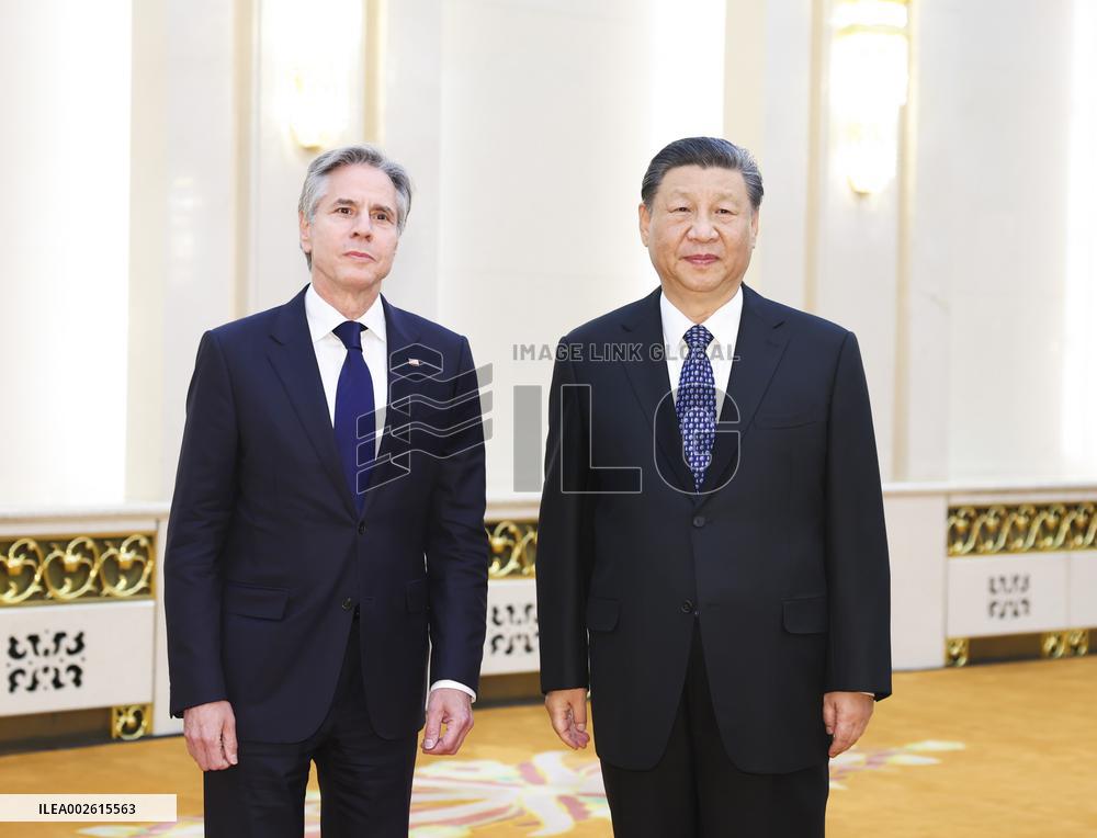 CHINA-BEIJING-XI JINPING-U.S.-BLINKEN-MEETING (CN)