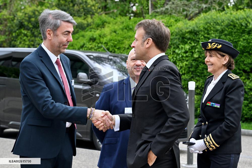Macron Visits European School - Strasbourg