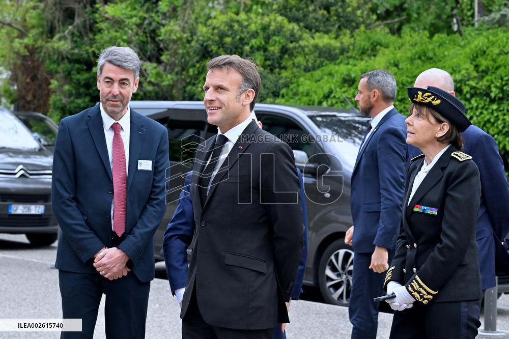 Macron Visits European School - Strasbourg
