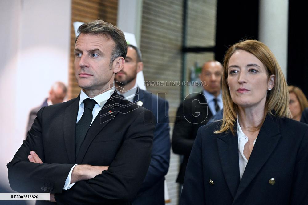 President Macron Visits Strasbourg - France