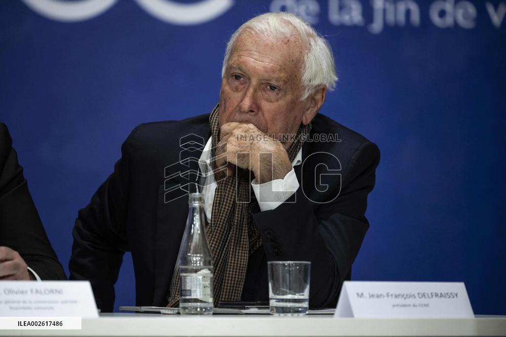 Macron Attends The Seminar Of The End-Of-Life Convention