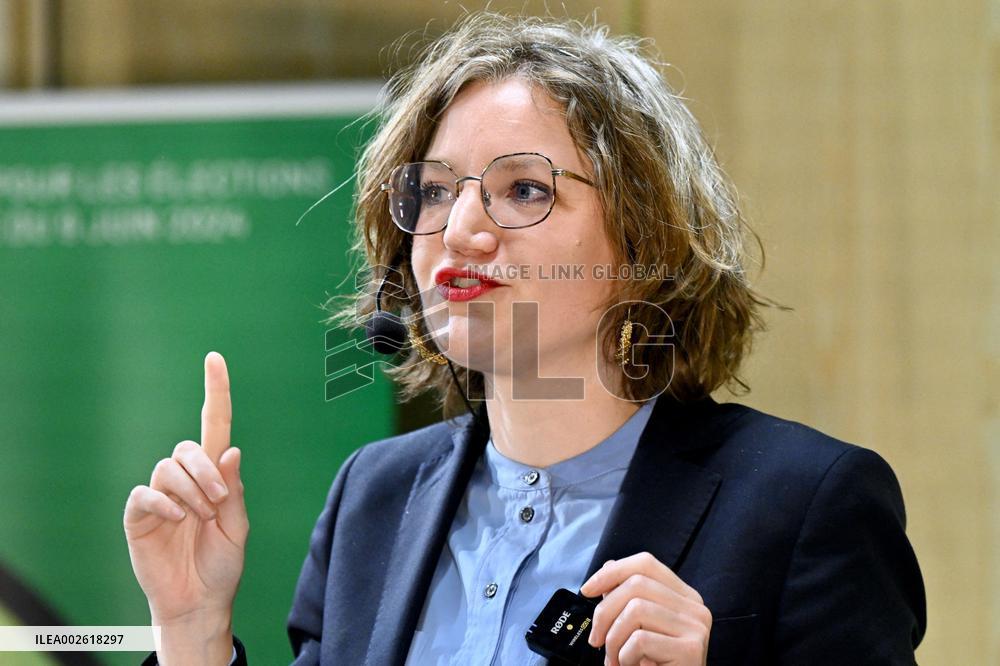 Marie Toussaint Campaign Meeting for the European Elections - Strasbourg