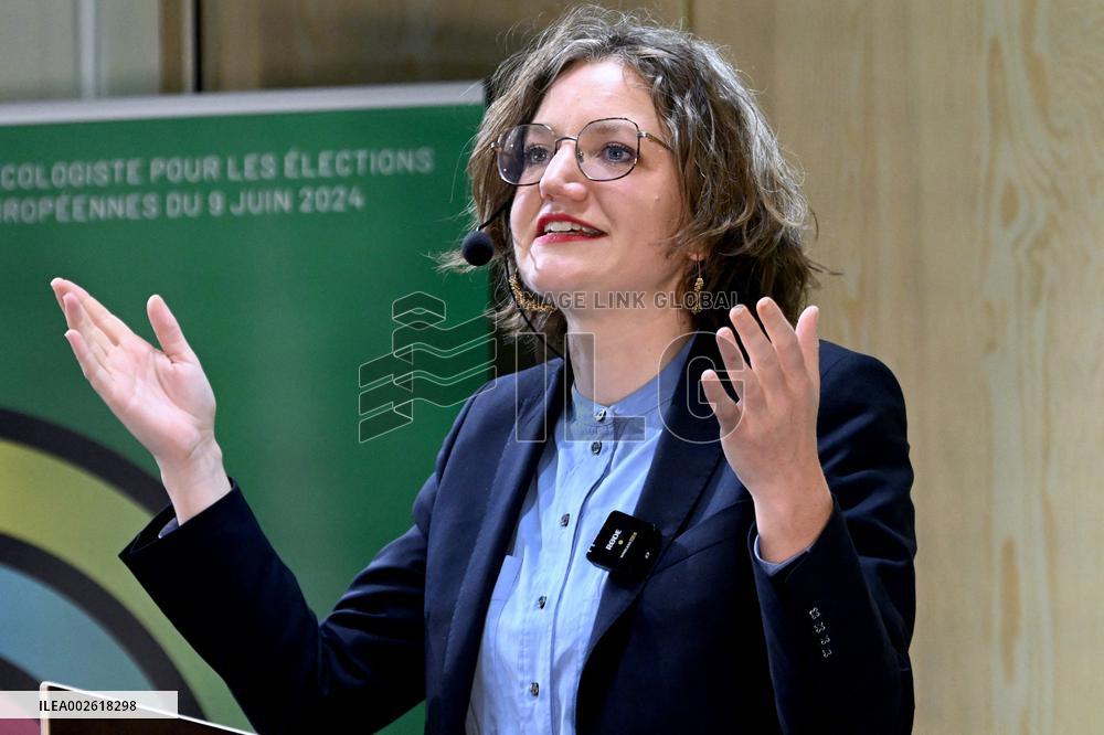 Marie Toussaint Campaign Meeting for the European Elections - Strasbourg