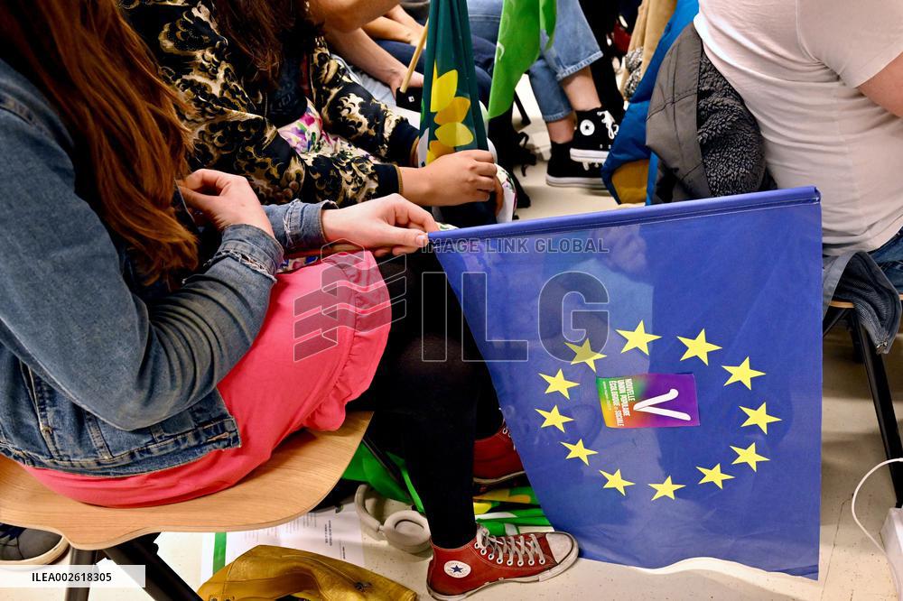 Marie Toussaint Campaign Meeting for the European Elections - Strasbourg