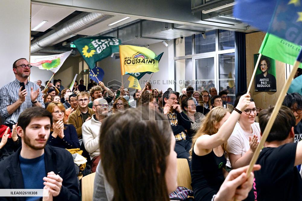 Marie Toussaint Campaign Meeting for the European Elections - Strasbourg