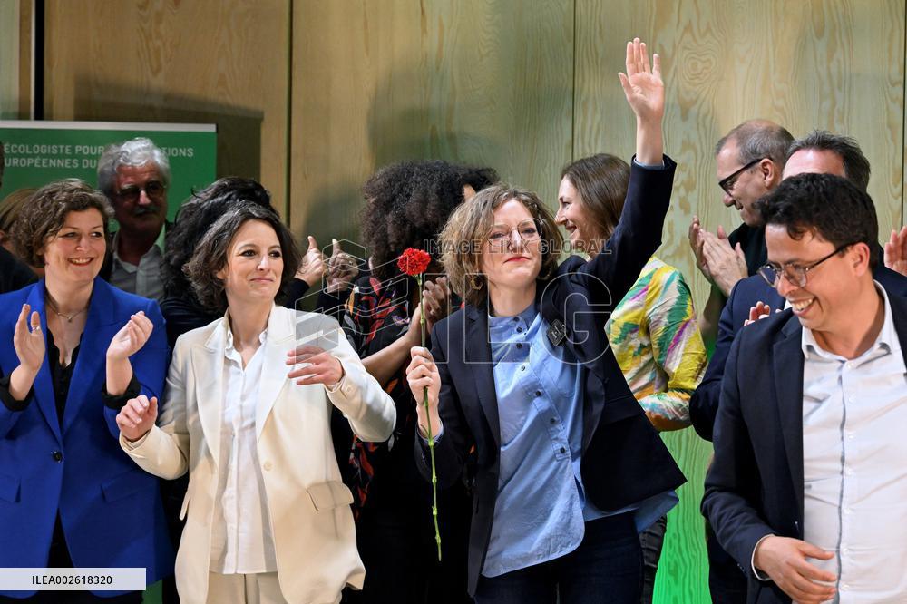 Marie Toussaint Campaign Meeting for the European Elections - Strasbourg