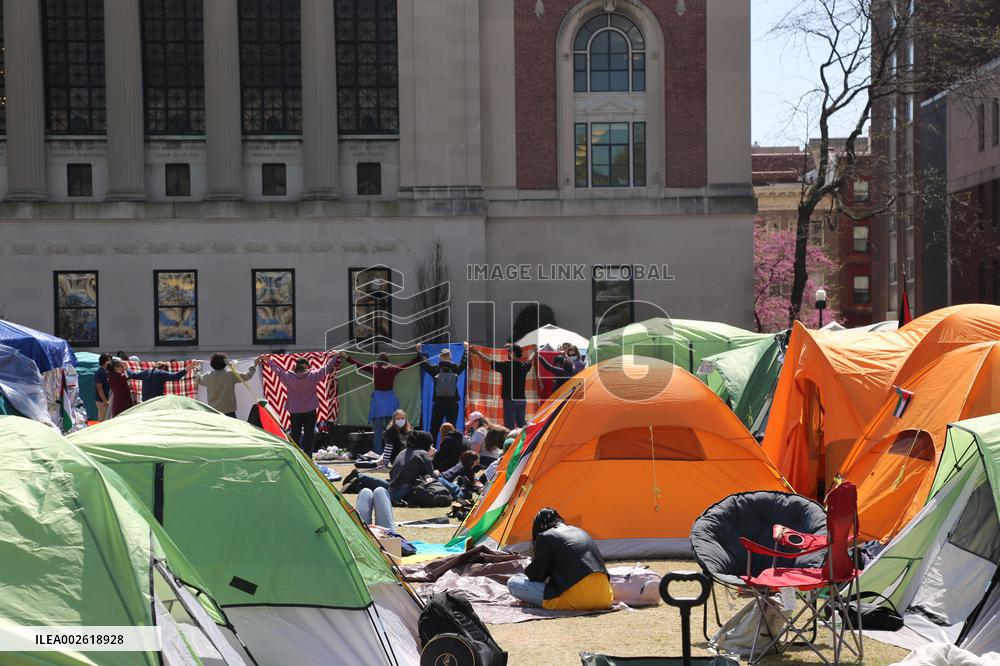U.S.-NEW YORK-COLUMBIA UNIVERSITY-ENCAMPMENT