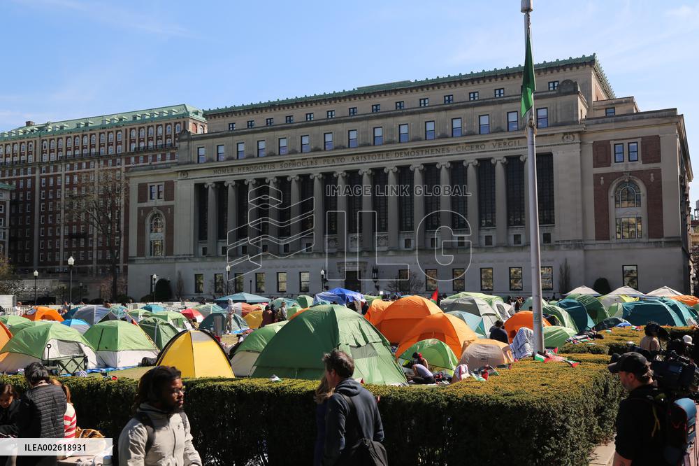 U.S.-NEW YORK-COLUMBIA UNIVERSITY-ENCAMPMENT