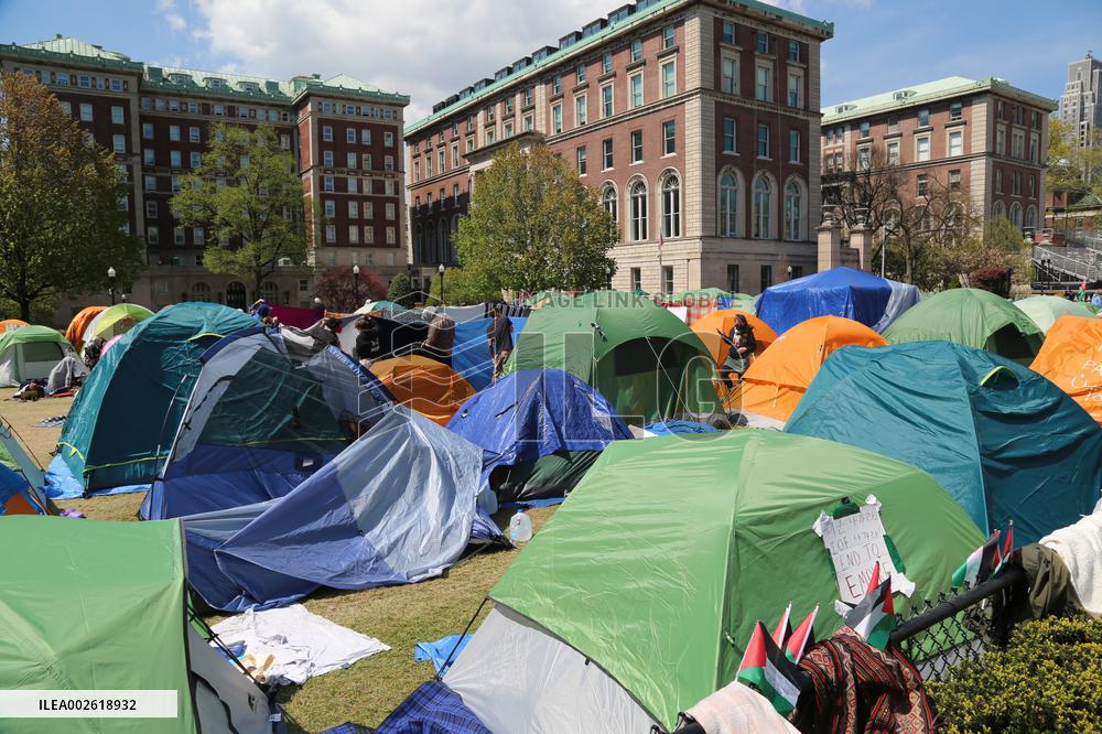 U.S.-NEW YORK-COLUMBIA UNIVERSITY-ENCAMPMENT
