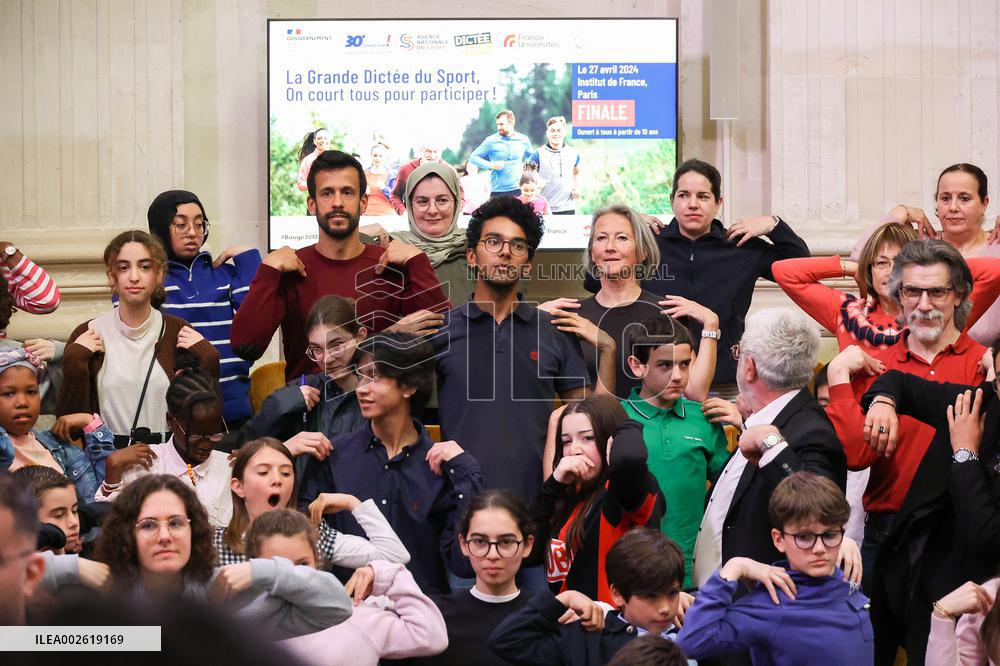 Grande Dictee du Sport at Dome of the Institut de France