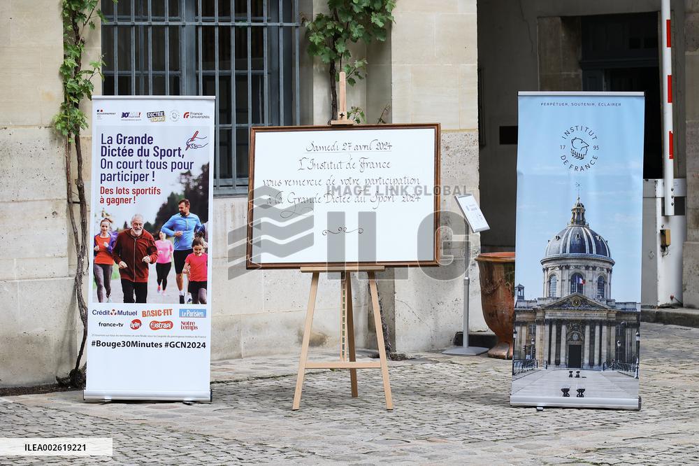 Grande Dictee du Sport at Dome of the Institut de France