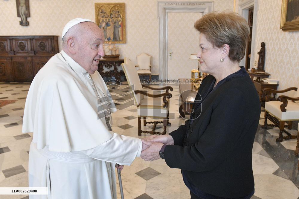 Pope Francis Receives Dilma Rousseff - Vatican