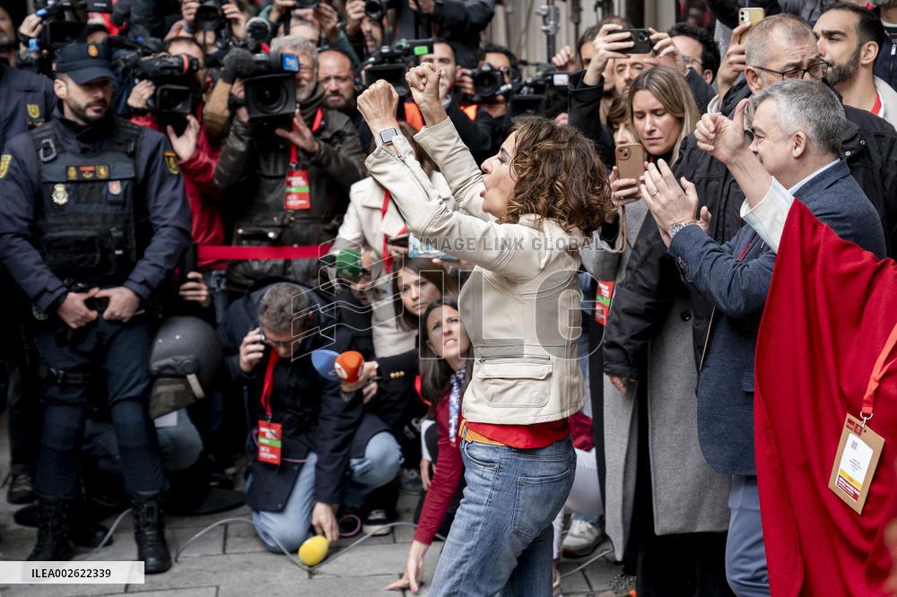Rally In Support Of Pedro Sanchez - Madrid