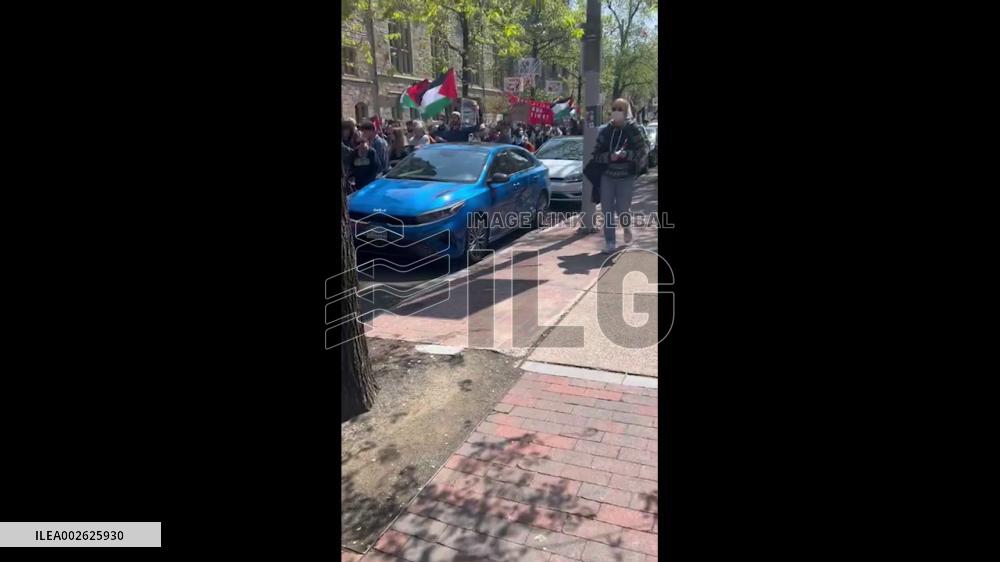 US: Pro-Palestine Protest Marches Through New Haven, Connecticut