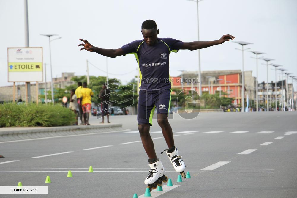 (SP)BENIN-COTONOU-ROLLER SKATING COMPETITION