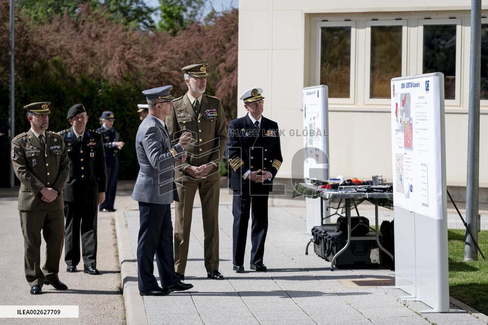 King Felipe Visits NATO's IED Center of Excellence - Madrid