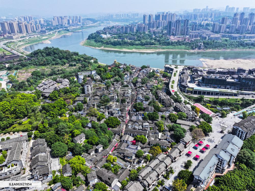 CHINA-CHONGQING-CIQIKOU-ANCIENT TOWN-AERIAL VIEW (CN)