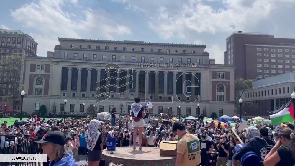 US: Pro-Palestine Protesters At Columbia University Defy Order To Vacate Encampment