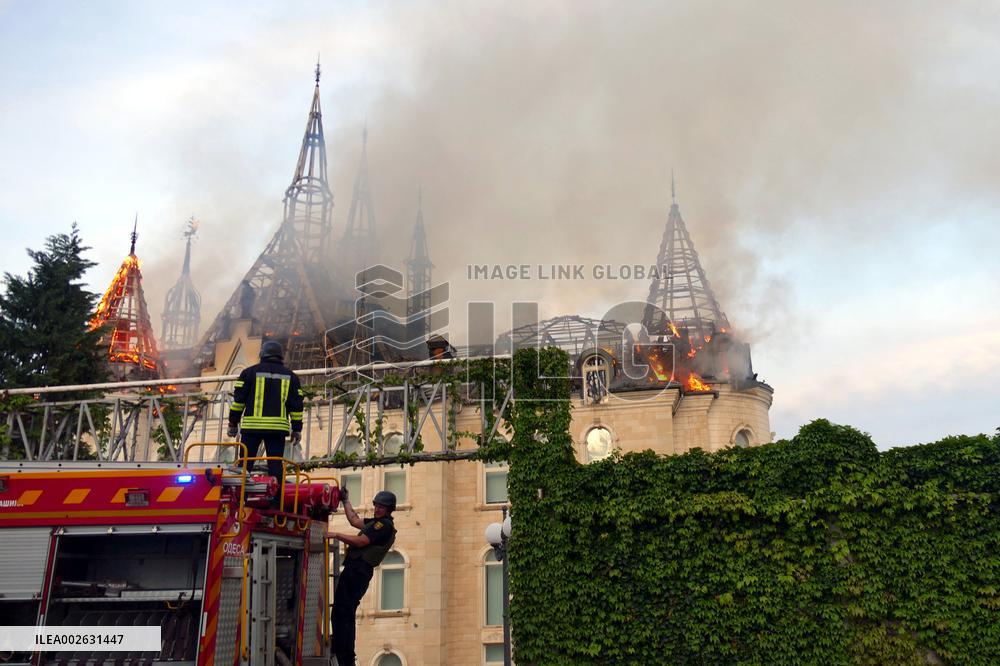 Russian missile attack on Odesa