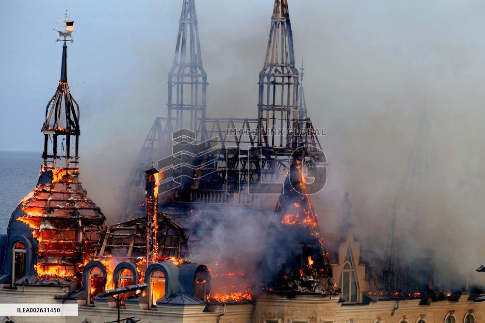 Russian missile attack on Odesa