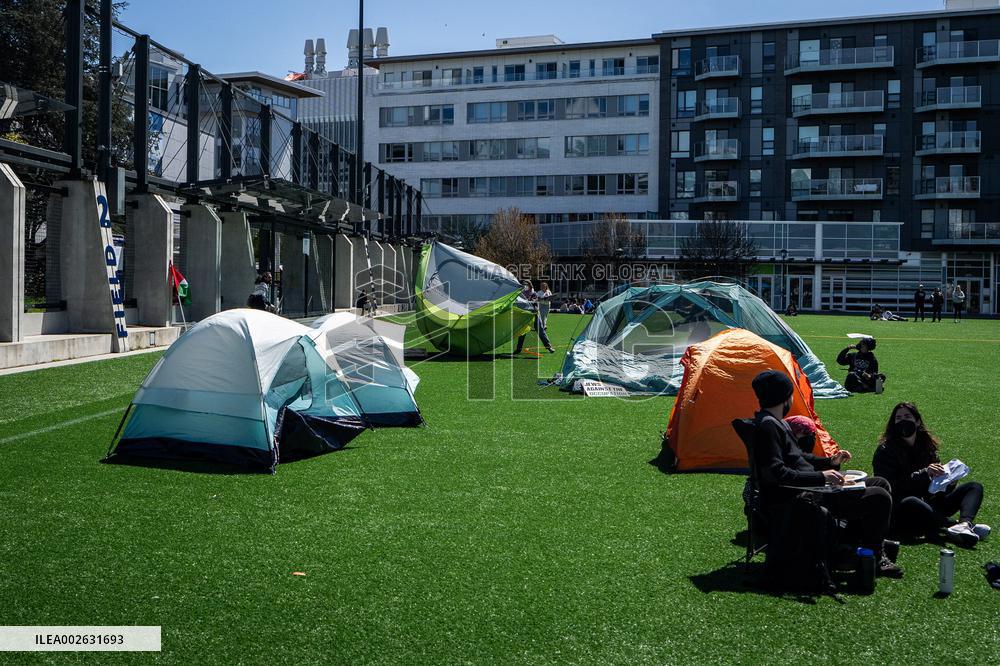 Students Set Up Anti-Israel Encampment - Vancouver
