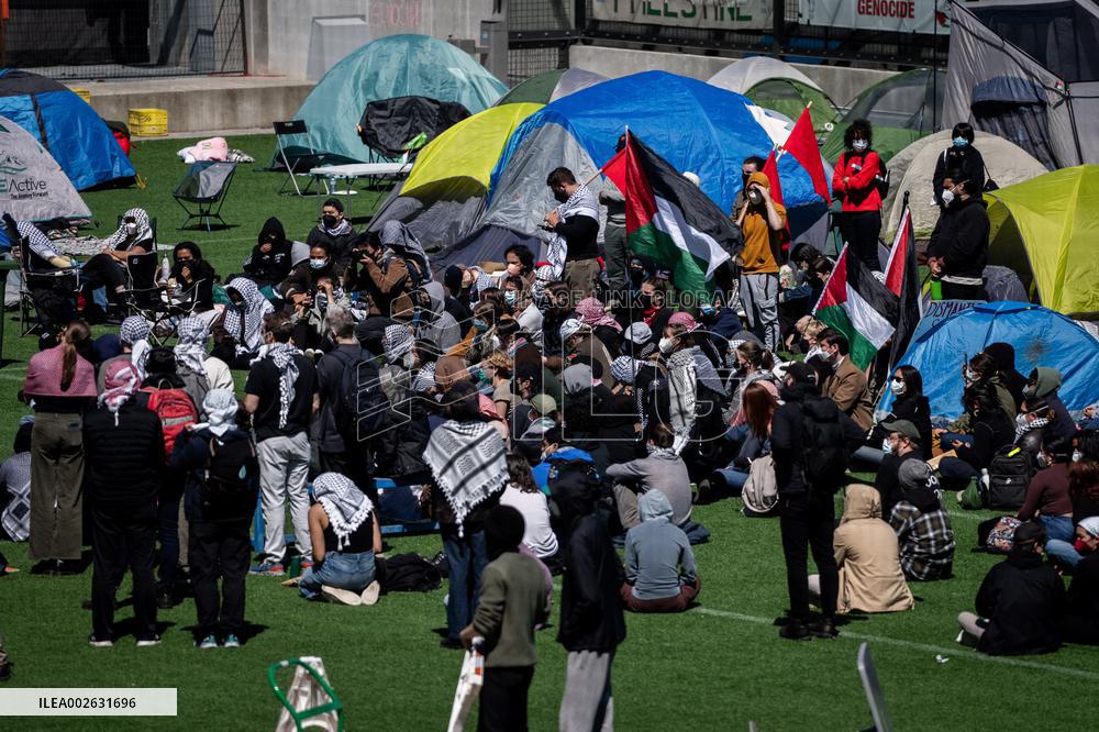 Students Set Up Anti-Israel Encampment - Vancouver