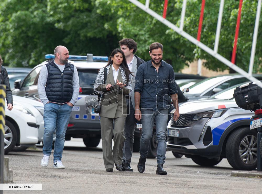 Rima Hassan Leaves The Police Station - Paris