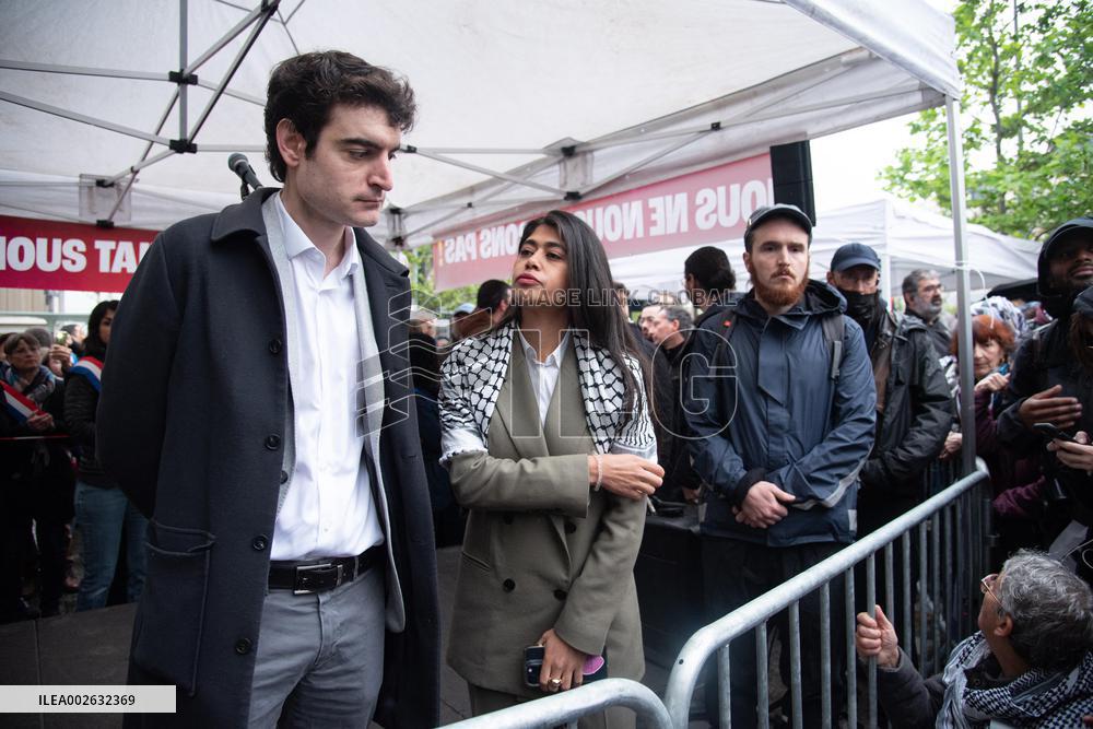 Rima Hassan Speaks To Supporters - Paris