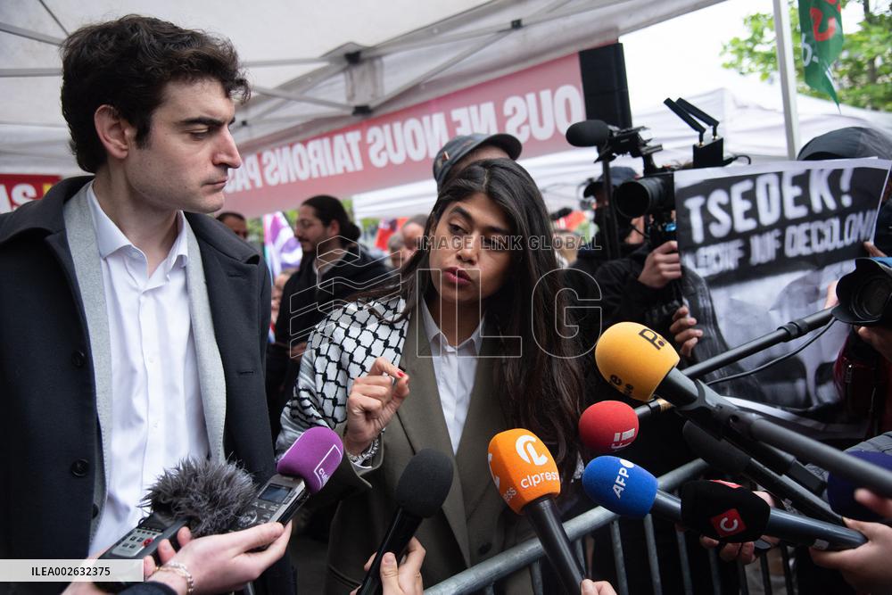 Rima Hassan Speaks To Supporters - Paris