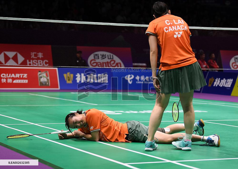 (SP)CHINA-CHENGDU-BADMINTON-UBER CUP-CAN VS SGP (CN)