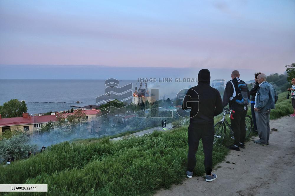 Russian missile attack on Odesa