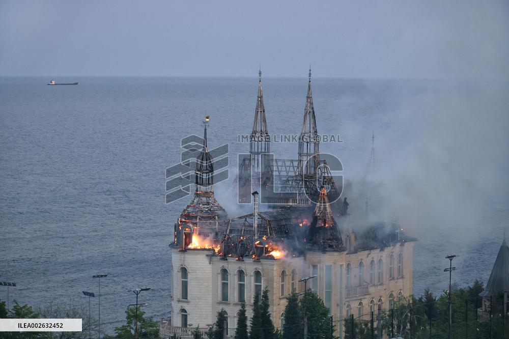 Russian missile attack on Odesa