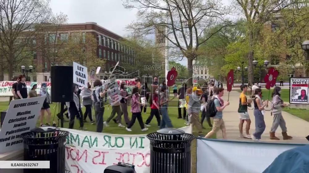 US: Pro-Palestinian Protests At University Of Michigan Enter Second Week 2