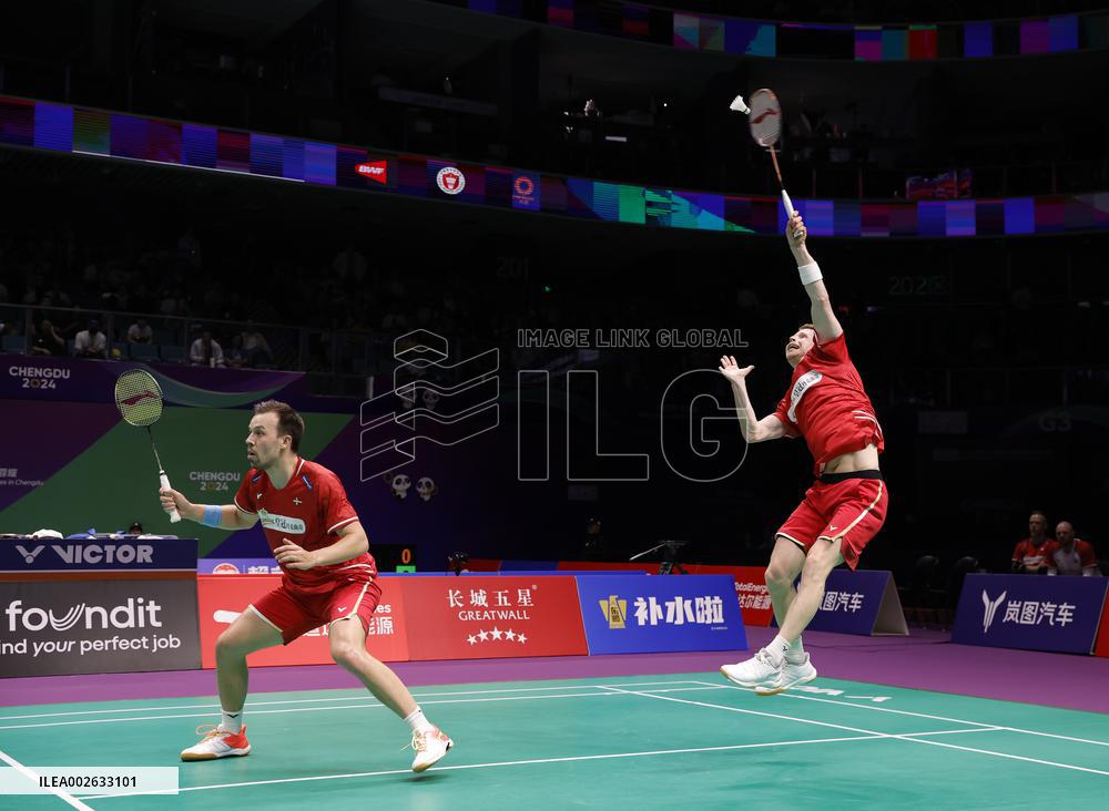 (SP)CHINA-CHENGDU-BADMINTON-THOMAS CUP-DENMARK VS MALAYSIA (CN)