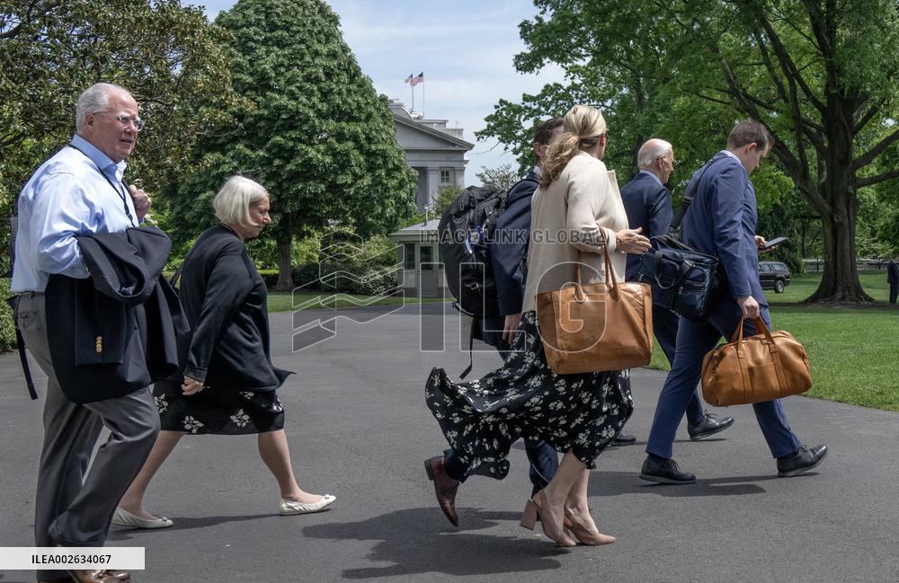 Biden Departs for Wilmington, Delaware