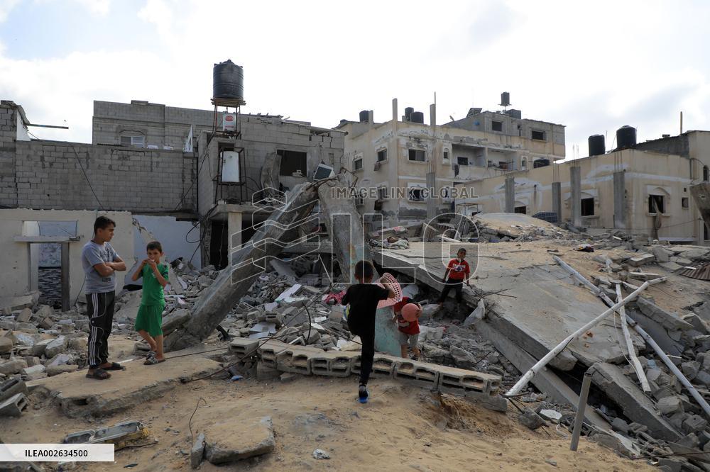 MIDEAST-GAZA-RAFAH-CHILDREN