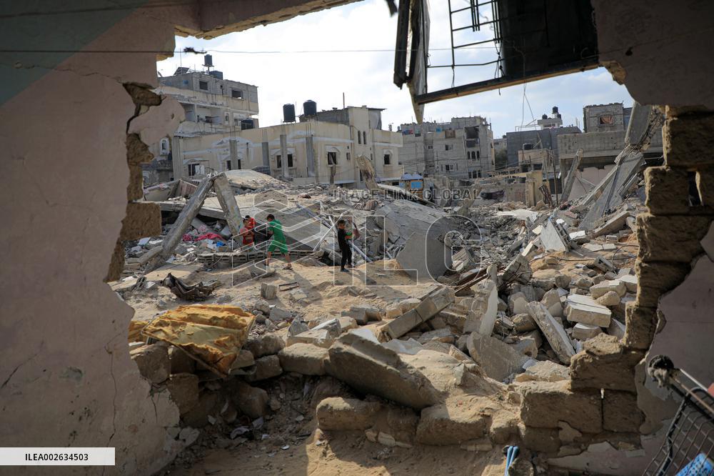 MIDEAST-GAZA-RAFAH-CHILDREN