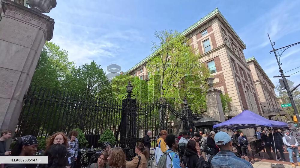Columbia University tightens campus access after student protesters control building