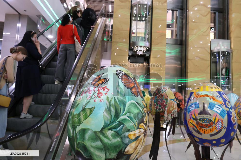Exhibition of rescued Easter eggs presented in Kyiv shopping mall