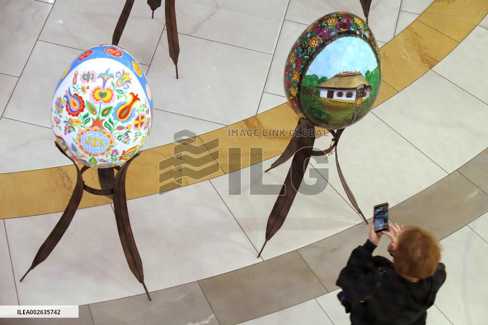 Exhibition of rescued Easter eggs presented in Kyiv shopping mall