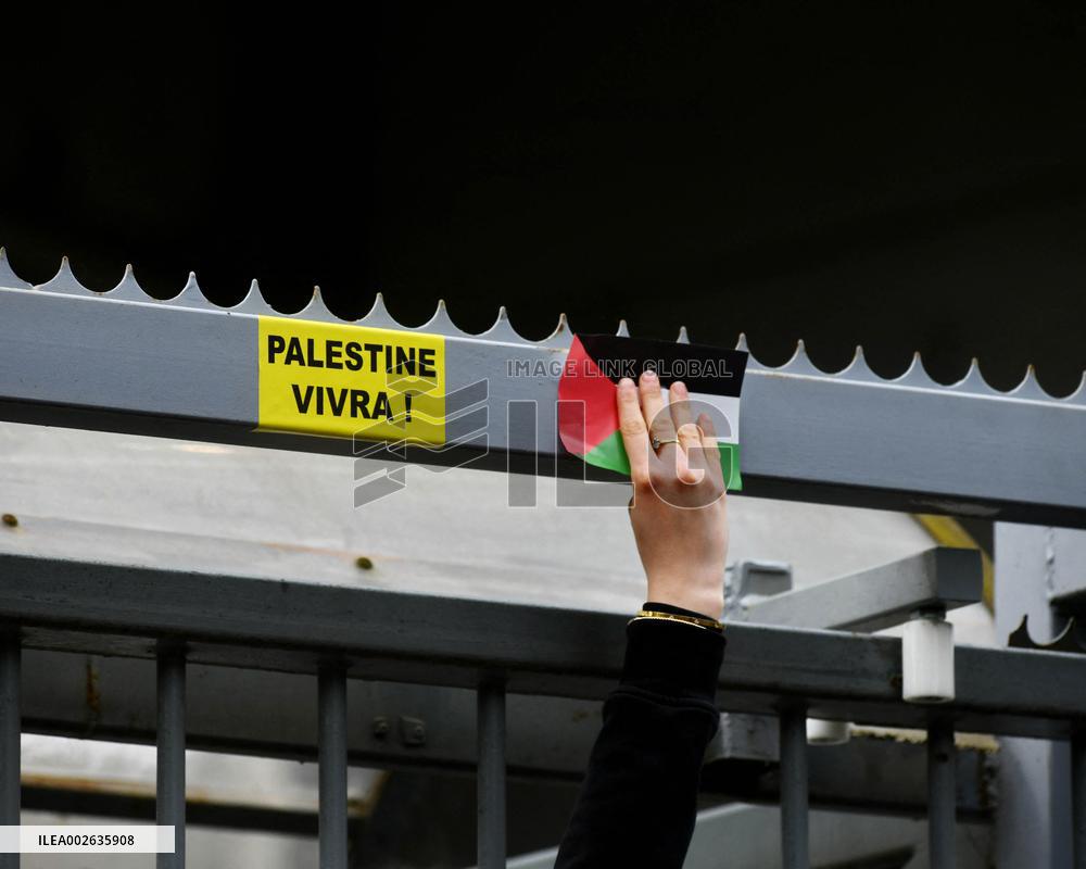Pro-Palestinian Students Rally At Tolbiac University - Paris