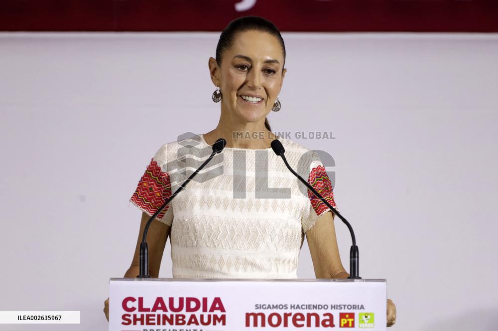 Presidential Candidate Claudia Sheinbaum Campaigns - Mexico
