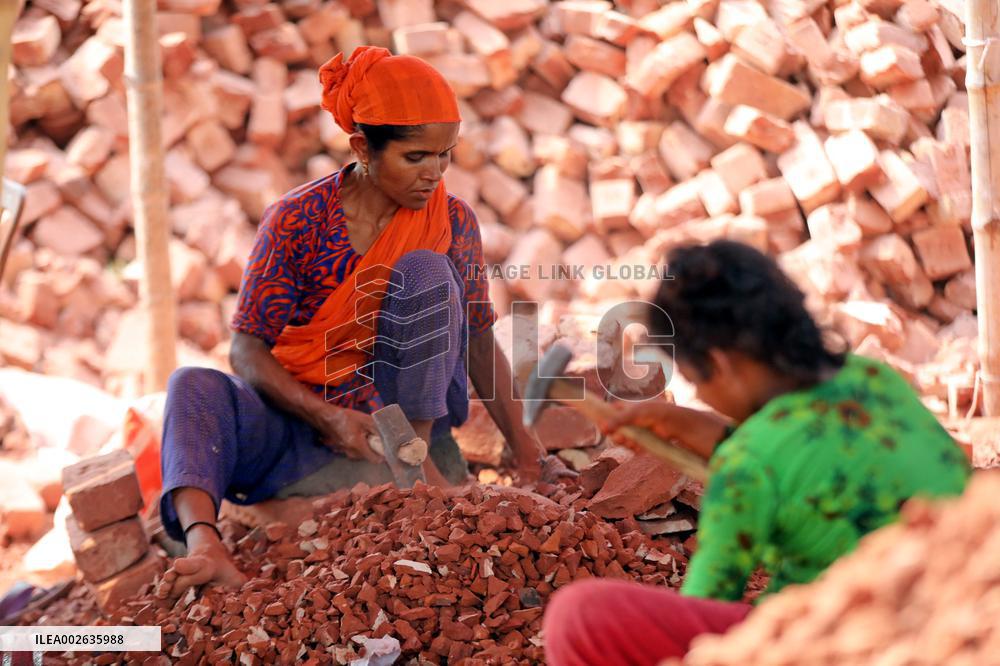 Brick Breaking Yard - Dhaka