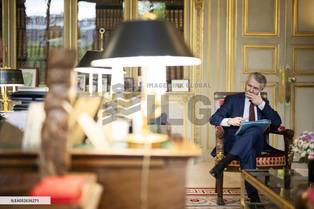 Eric Dupond-Moretti during an interview - Paris