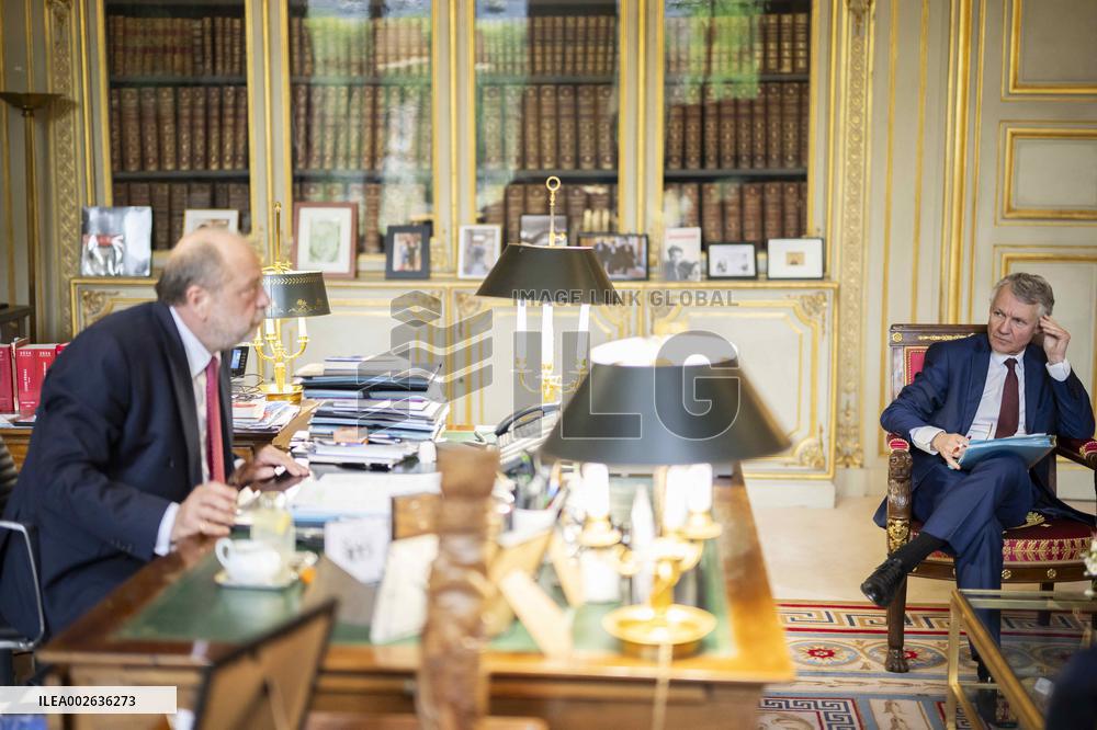 Eric Dupond-Moretti during an interview - Paris