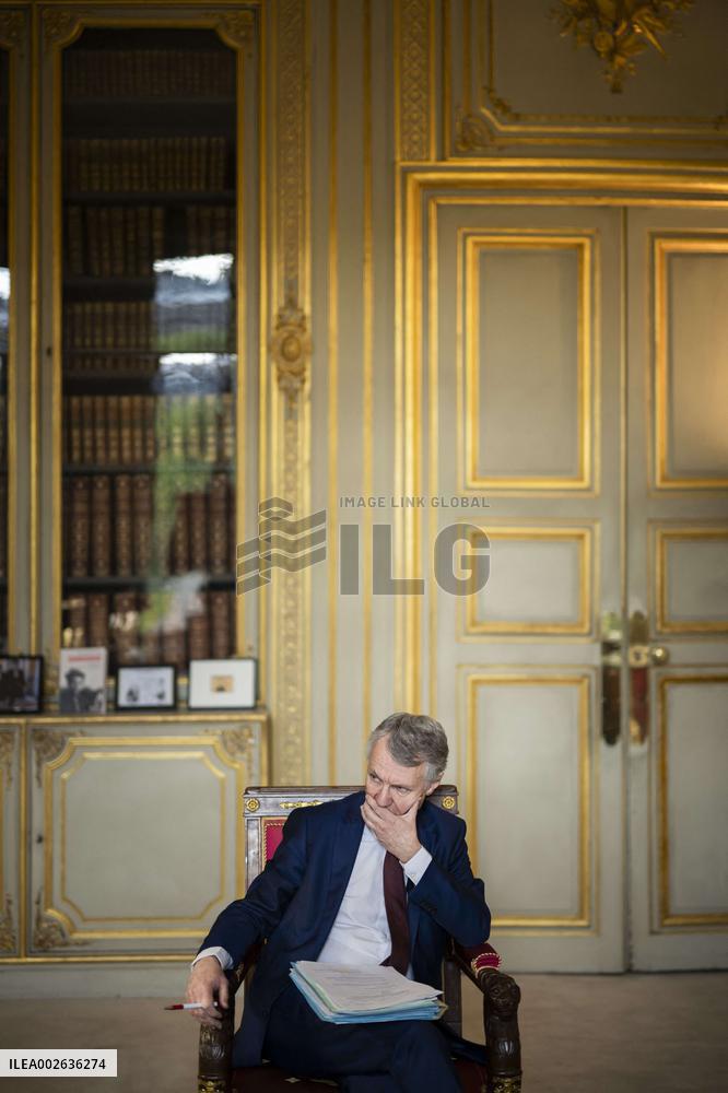 Eric Dupond-Moretti during an interview - Paris