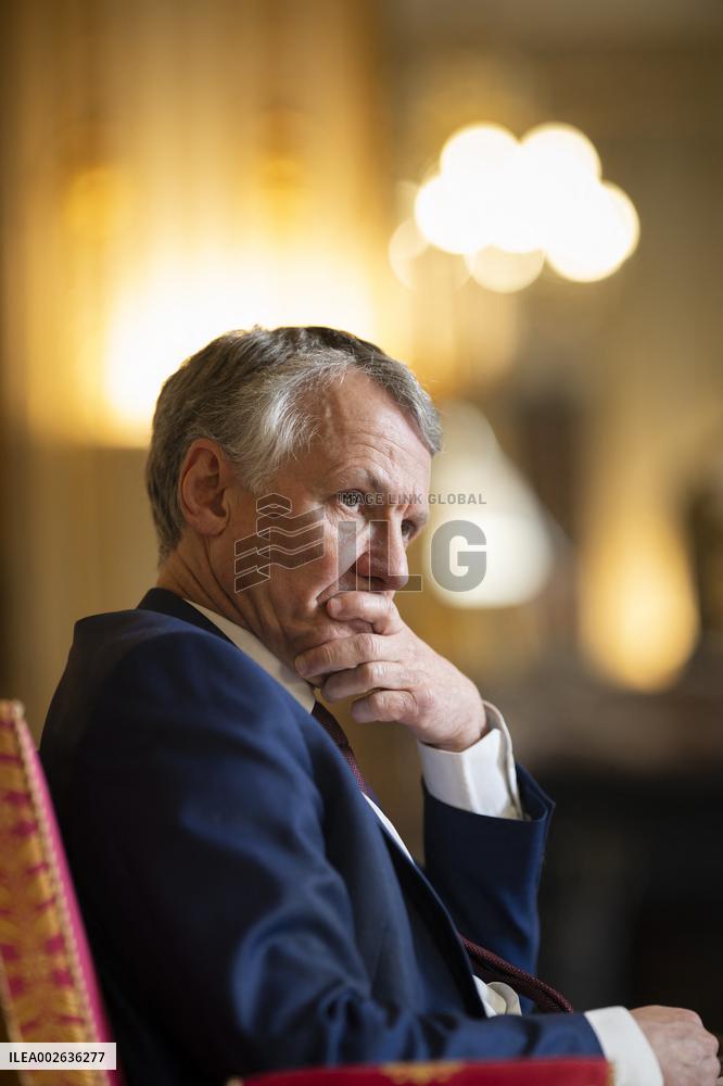 Eric Dupond-Moretti during an interview - Paris