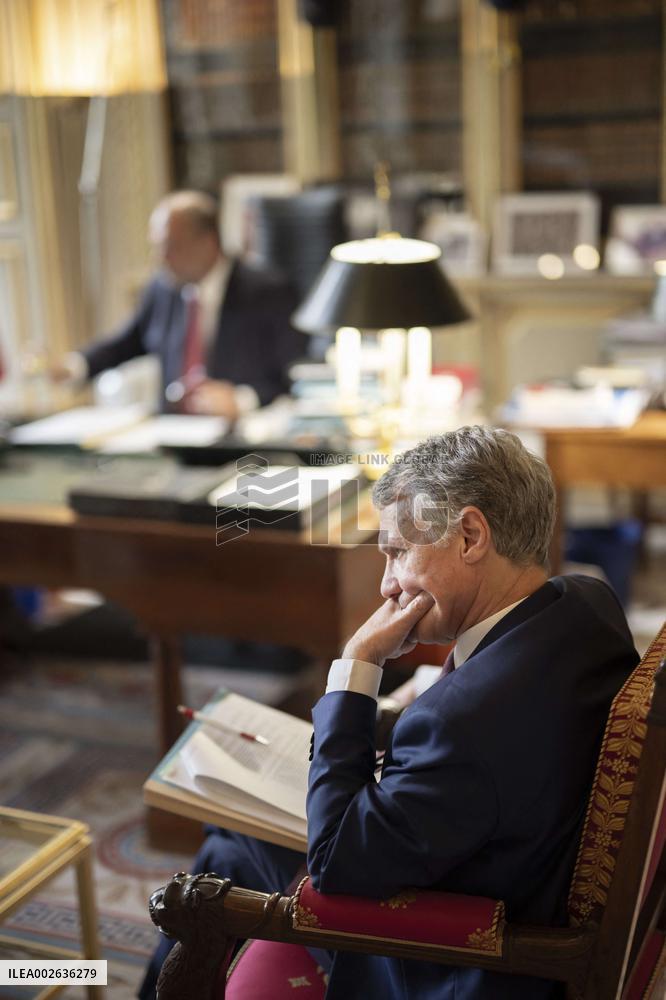 Eric Dupond-Moretti during an interview - Paris