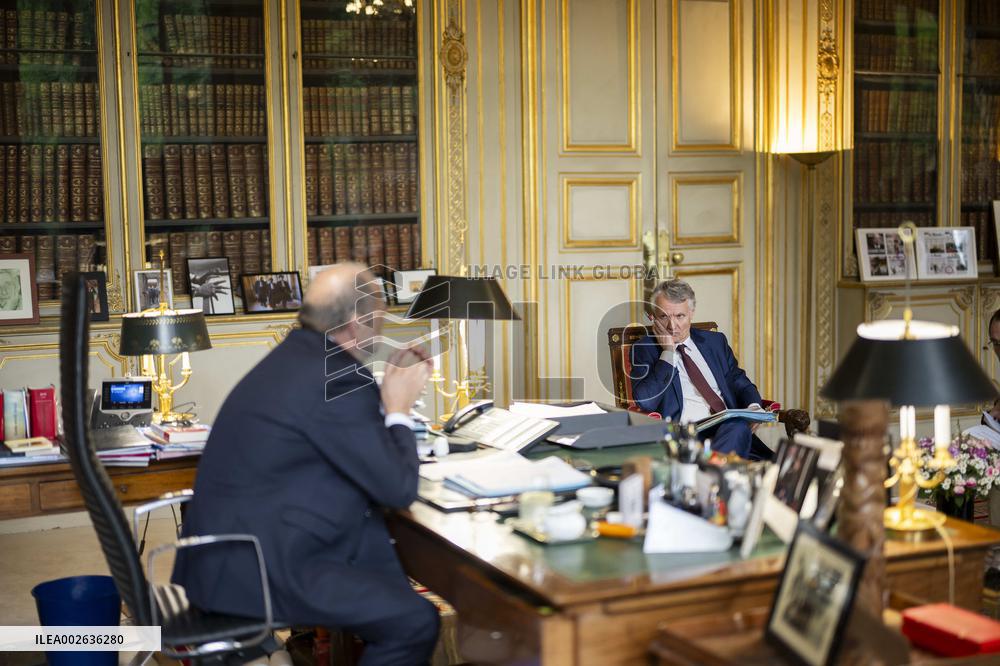 Eric Dupond-Moretti during an interview - Paris