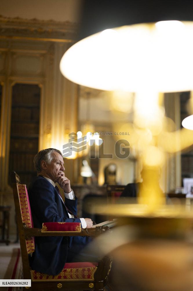 Eric Dupond-Moretti during an interview - Paris